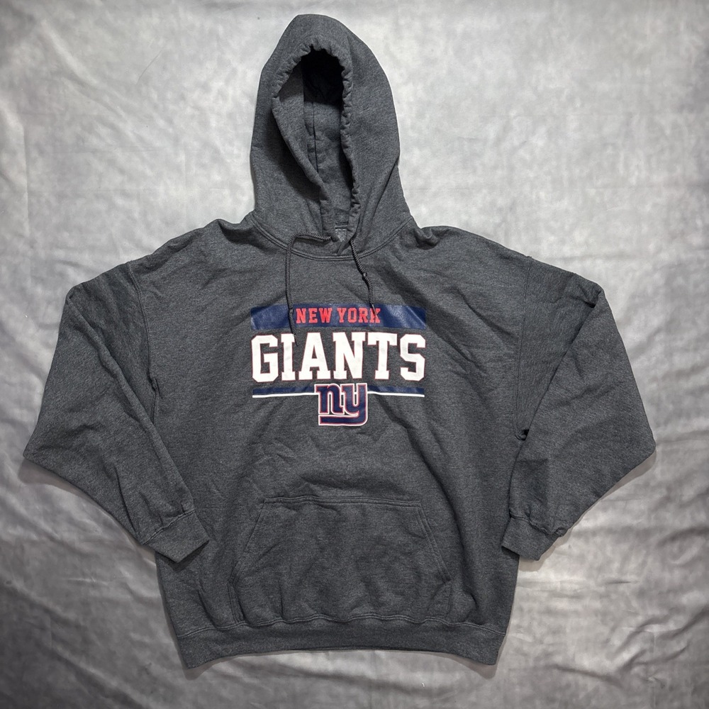 NFL New York Giants Team Apparel Hoodie Football Mens XL Gray Fleece